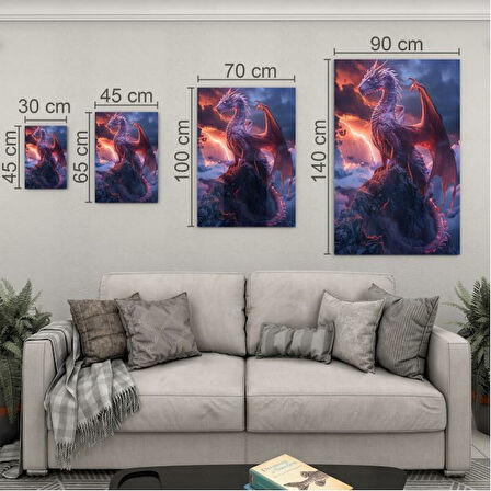 Fantastik ve Korku Cam Tablo - Karışık - Dikey Motif 01-044