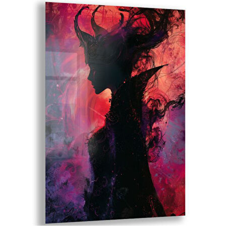 Fantastik ve Korku Cam Tablo - Karışık - Dikey Motif 01-050