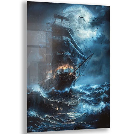 Fantastik ve Korku Cam Tablo - Karışık - Dikey Motif 01-063