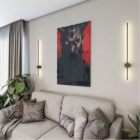 Fantastik ve Korku Cam Tablo - Karışık - Dikey Motif 01-067