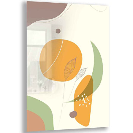 Klasik Bohem Cam Tablo - Dikey Motif 02-373
