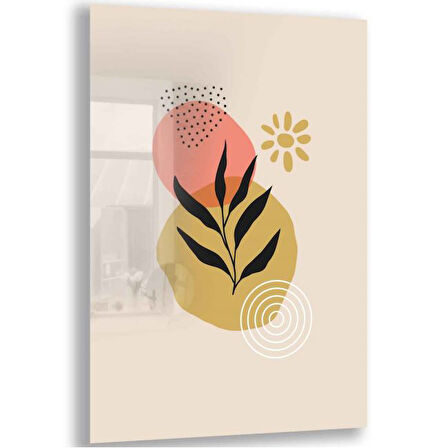 Klasik Bohem Cam Tablo - Dikey Motif 02-436