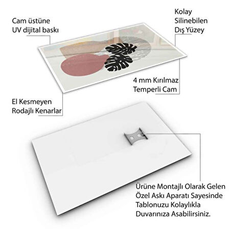 Klasik Bohem Cam Tablo - Dikey Motif 02-471