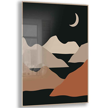 Klasik Bohem Cam Tablo - Dikey Motif 02-525