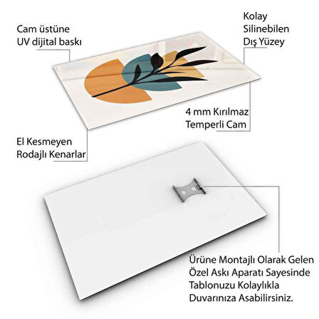 Klasik Bohem Cam Tablo - Dikey Motif 02-531