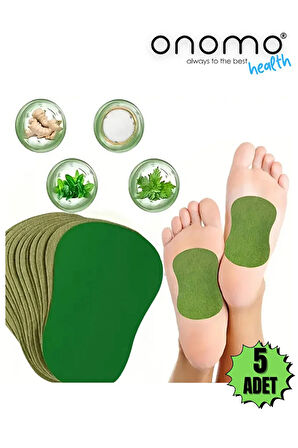 Health Bitkisel Akupuntur Ayak Bandı, Zencefil ve Nane Özlü, Yorgunluk ve Ağrı Giderici, 5 Adet