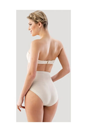 Kadın Ten Rengi Dikişsiz Düşük Bel Çift Kat Slip Korse 2021