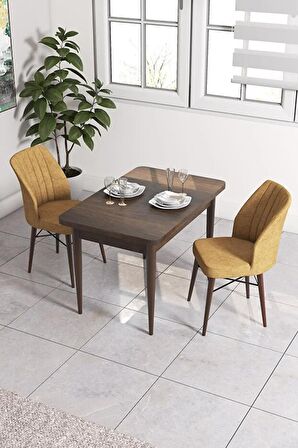 Rovena Lera Barok 70x110 Sabit Mdf Yemek Odası Takımı 2 Adet Sandalye