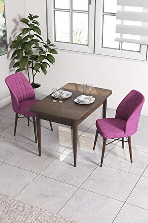Rovena Lera Barok 70x110 Sabit Mdf Yemek Odası Takımı 2 Adet Sandalye