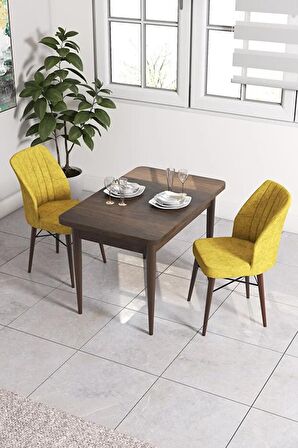 Rovena Lera Barok 70x110 Sabit Mdf Yemek Odası Takımı 2 Adet Sandalye