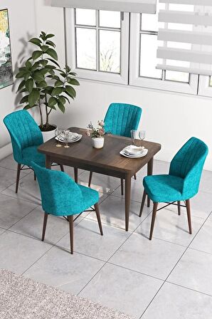 Rovena Lera Barok 70x110 Sabit Mdf Yemek Odası Takımı 4 Adet Sandalye