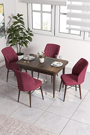 Rovena Lera Barok 70x110 Sabit Mdf Yemek Odası Takımı 4 Adet Sandalye