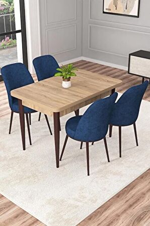 Rovena Duru Meşe 70x110 Sabit Mdf Yemek Odası Takımı 4 Adet Sandalye