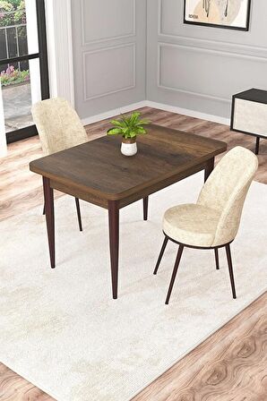 Rovena Duru Barok 70x110 Sabit Mdf Yemek Odası Takımı 2 Adet Sandalye