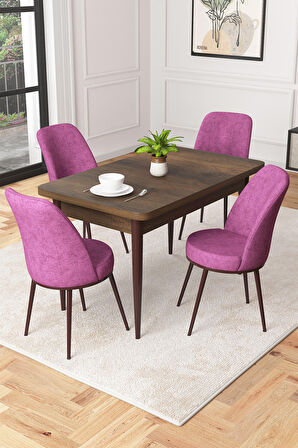 Rovena Duru Barok 70x110 Sabit Mdf Yemek Odası Takımı 4 Adet Sandalye