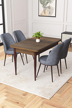 Rovena Duru Barok 70x110 Sabit Mdf Yemek Odası Takımı 4 Adet Sandalye