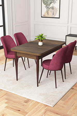 Rovena Duru Barok 70x110 Sabit Mdf Yemek Odası Takımı 4 Adet Sandalye