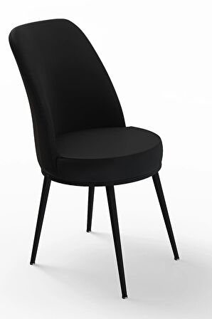 Rovena Duru Siyah Mermer 70x110 Sabit Mdf Yemek Odası Takımı 4 Adet Sandalye