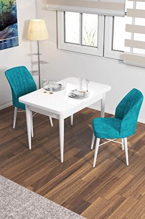 Rovena Neri Beyaz 70x110 Sabit Suntalam Yemek Odası Takımı 2 Adet Sandalye