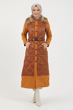 Düğmeli Kaşe Taba 2358