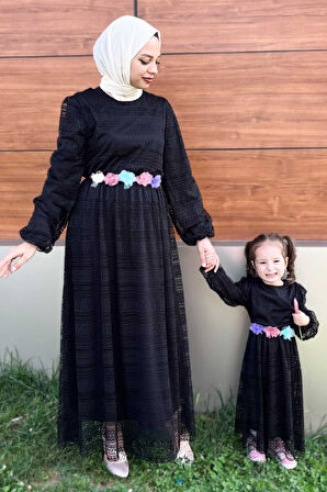 Dantelli Anne Elbise Siyah 16800