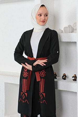 Nakış Detaylı Takım Siyah 19002