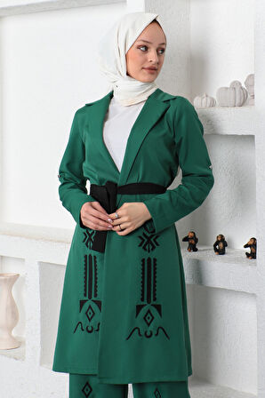 Nakış Detaylı Takım Zümrüt 19002