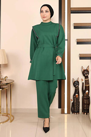 Şerit Detaylı Takım Zümrüt 19132