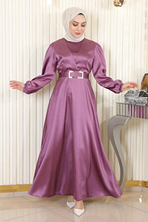 Kemerli Saten Abiye Gül Kurusu 19191