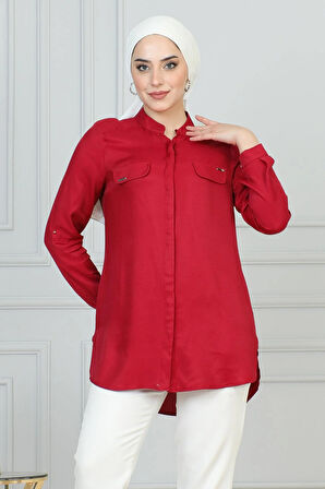 Süs Cepli Tunik Bordo 6104