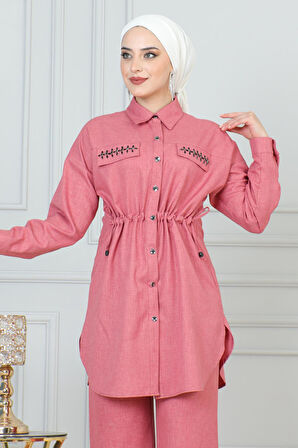 Beli Bağcıklı Takım Pembe 19220