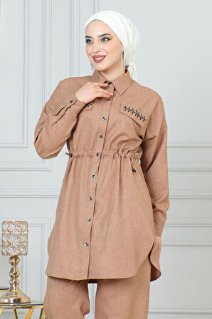 Beli Bağcıklı Takım Taba 19220