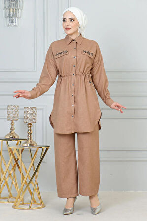 Beli Bağcıklı Takım Taba 19220