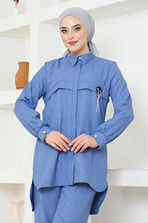 Arması Zincirli Takım Mavi 19206