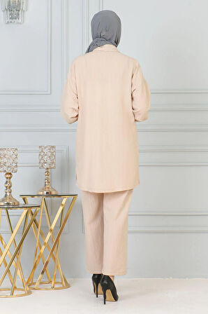 Cebi Taş Detaylı Takım Bej 19210