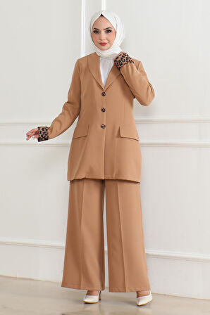 Leopar Desenli Takım Taba 19218