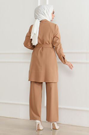 Düğme Detaylı Takım Taba 19223