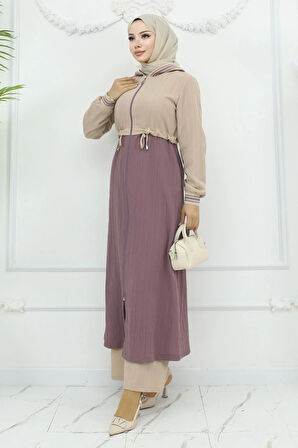 Beli Bağcıklı Ribanalı Takım Gül Kurusu 19237