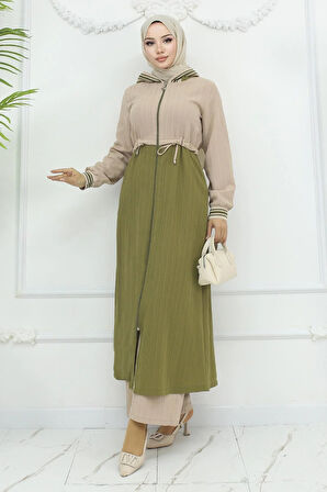 Beli Bağcıklı Ribanalı Takım Haki 19237