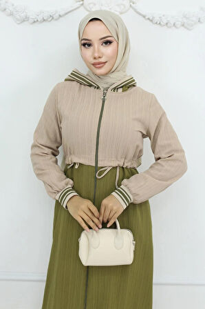 Beli Bağcıklı Ribanalı Takım Haki 19237