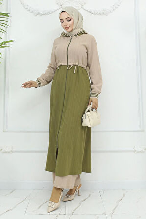 Beli Bağcıklı Ribanalı Takım Haki 19237