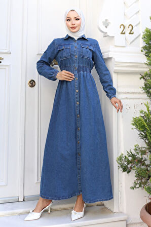 Beli Lastikli Kot Ferace Açık Mavi MSW19228-1