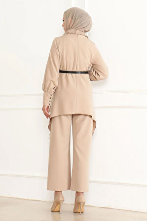 Kemer Detaylı Takım Bej MSW19001-5