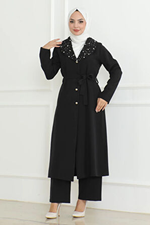İnci Detaylı Takım Siyah MSW19216-1