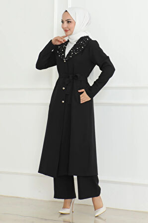 İnci Detaylı Takım Siyah MSW19216-1