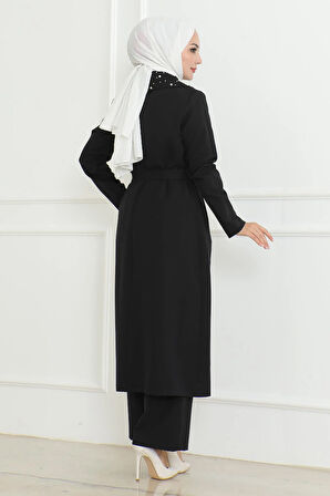 İnci Detaylı Takım Siyah MSW19216-1