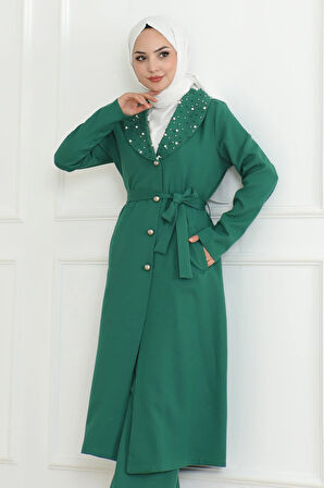 İnci Detaylı Takım Zümrüt MSW19216-4