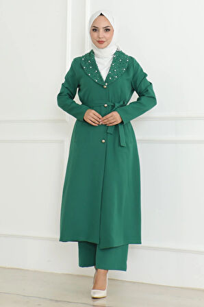 İnci Detaylı Takım Zümrüt MSW19216-4