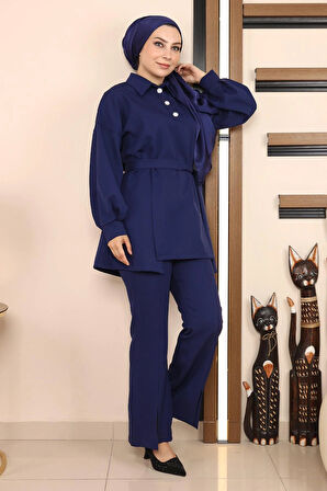 Yırtmaçlı Takım İndigo MSW19129-2