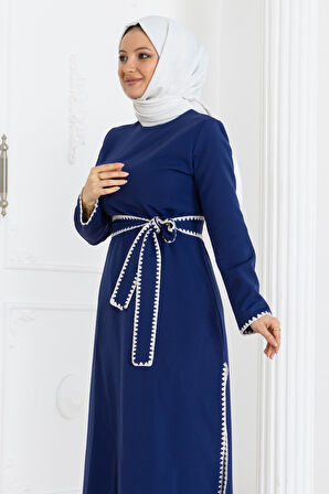 Çoban Dikişli Kemerli Takım İndigo MSW19365-2